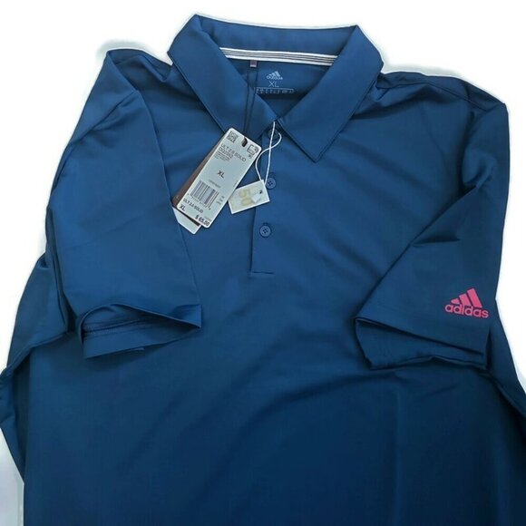 Adidas Golf Ultimate 2.0 Solid Short Sleeve Polo Shirt Mens Size XL Dark Marina - Picture 3 of 7